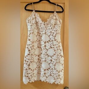 Guess Ivory Floral Lace Dress